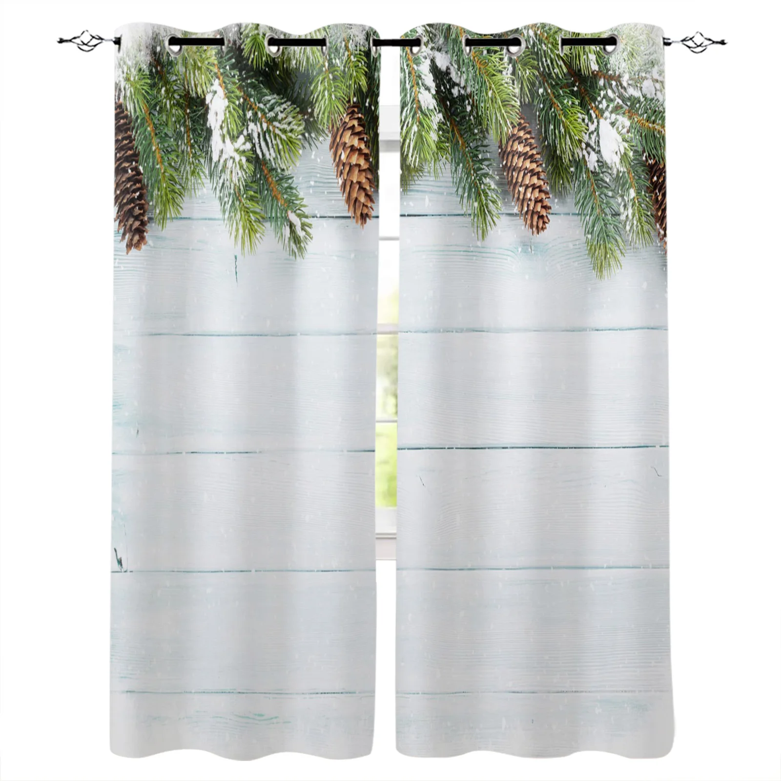 

Santa Claus Christmas Decoration Christmas Blackout Curtains 3D Print Window Curtain Bedroom Living Room Decor Window Treatments