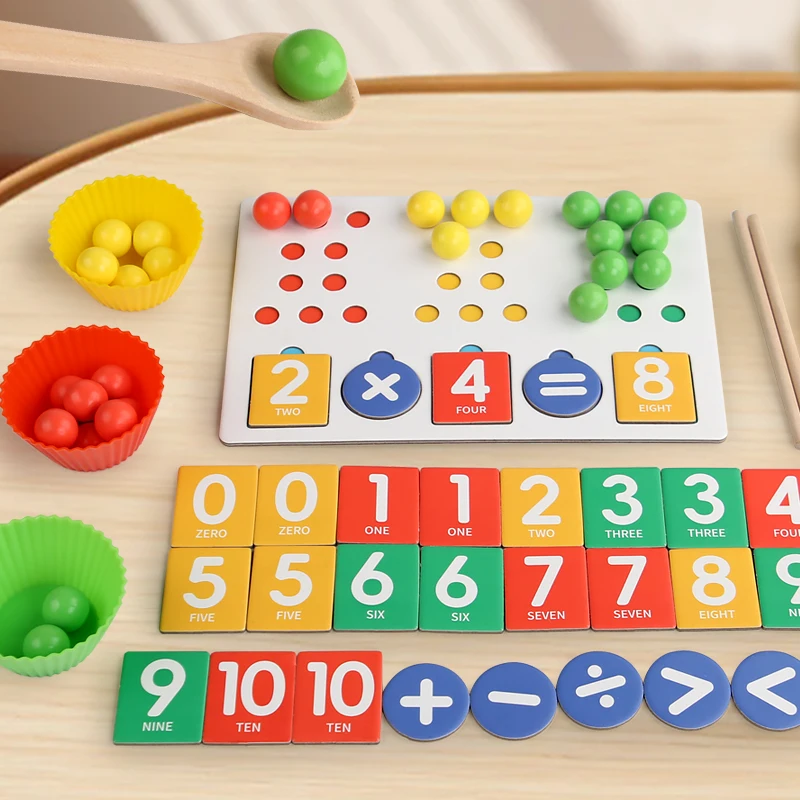 DIY Wooden Clip Beads Toy Color Sorting Matching Early Learning Educational Toys For Children Kids Fine Motor Training
