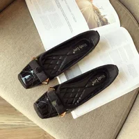 Plus Size 35-41 Women Flats Shoes 2023 Spring Woman Slip on Loafers Square Toe Butterfly-knot Ballet Flats Lady Shoes 2