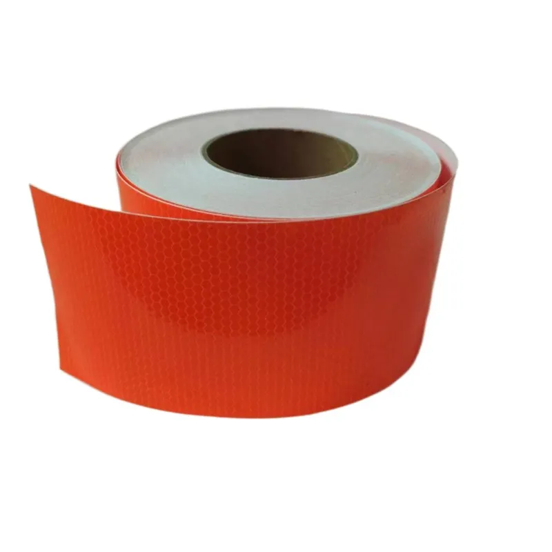 10cm Width Orange Reflective Tapes PVC Safety Mark Reflective Sticker Self Adhesive Conspicuity Strip For Bicycle Motorcycle 10M
