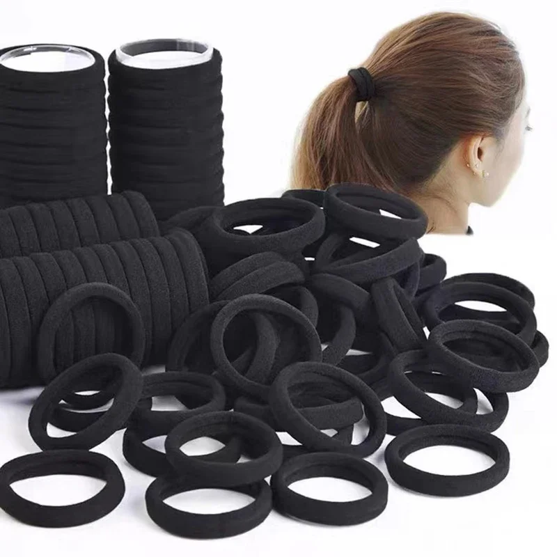Lot De 48 élastiques à Cheveux Grands Noirs - Rabats/chouchous élastiques - Marque Sweety - Neuf