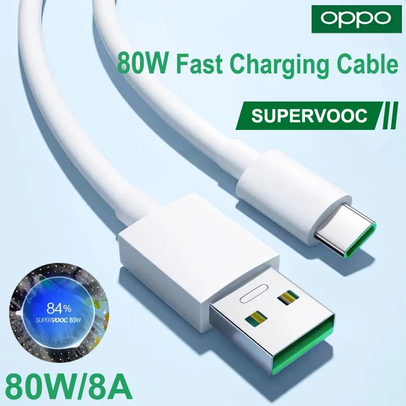 Original OPPO Fast Charging Type C Supervooc Cable 80W/65W