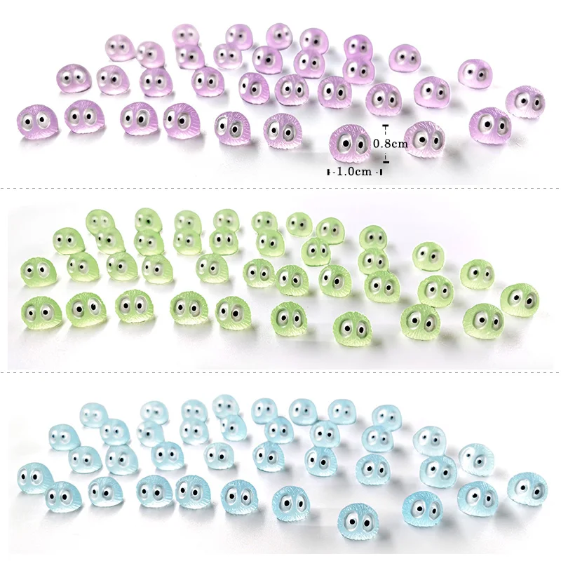 Luminous Briquettes Elfs Black Ball Sprite Duck Figurine Home Decor Glowing Miniature Fairy Garden Decoration Accessories Miniature Figurines