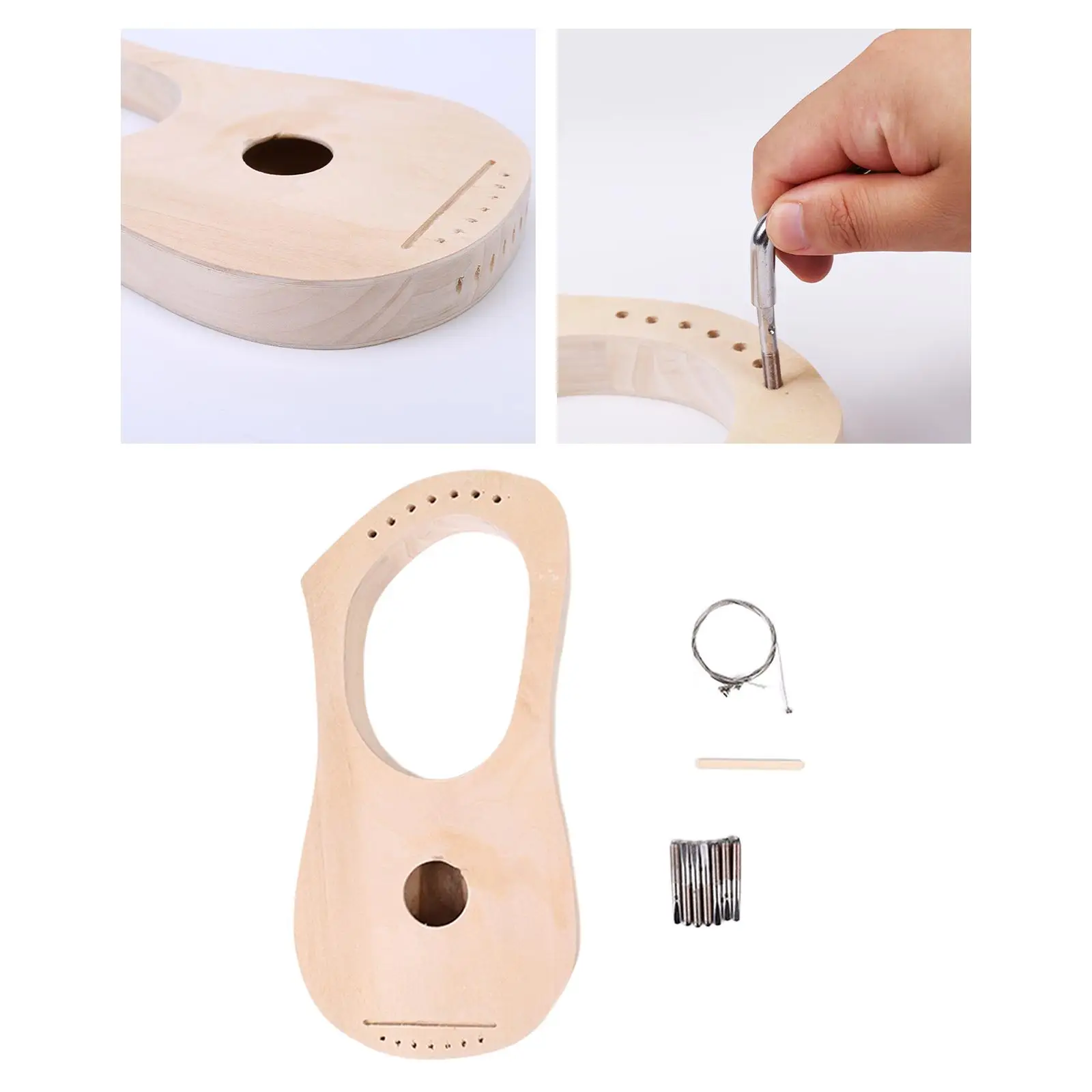 harp 7 String DIY set Ancient Style Sturdy 7 String DIY set harp for Kids Gifts for Kids and Adults Beginner