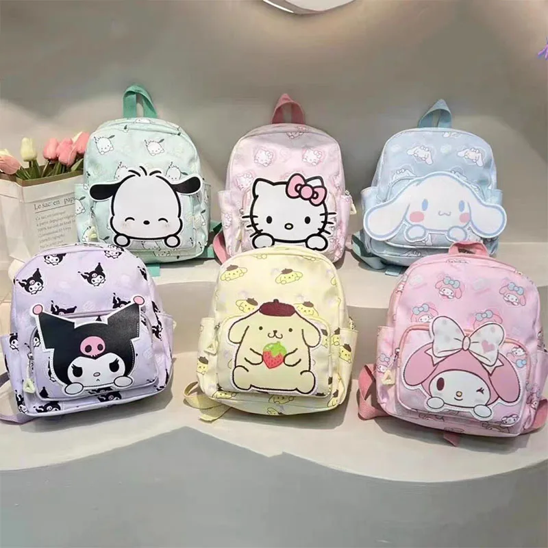 

Sanrio аниме мультфильм школьный рюкзак Mymelody Kuromi Cinnamoroll вместительный рюкзак милый нейлоновый рюкзак для девушек Рюкзак подарок