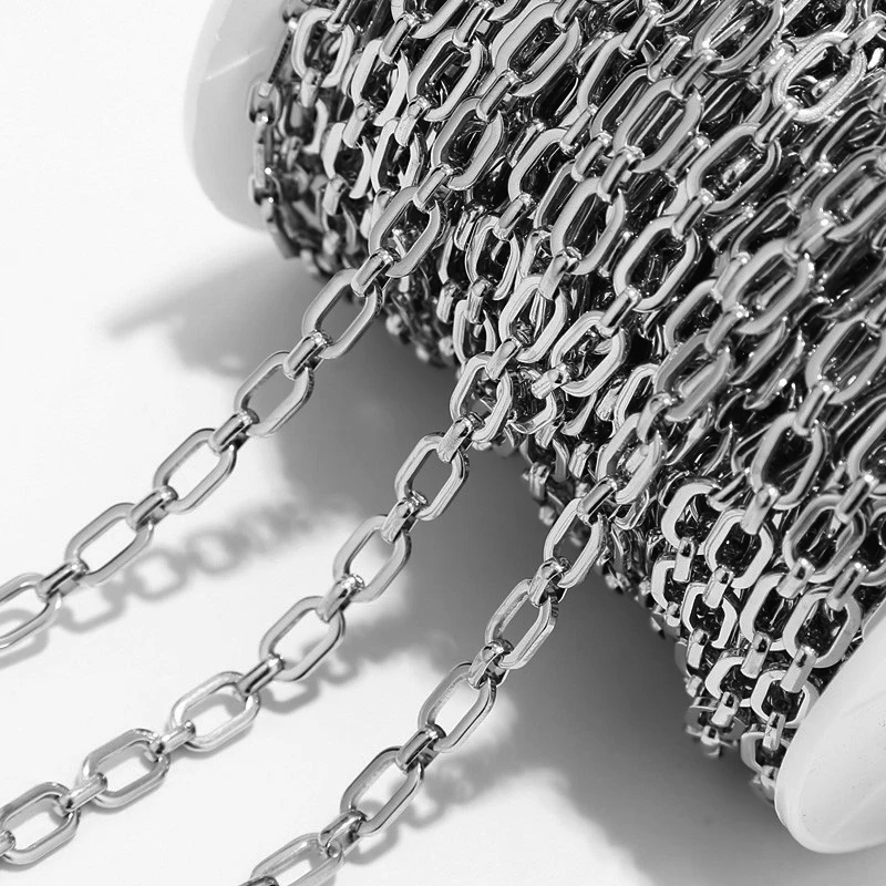 1M NO FADE Stainless Steel Square Link Chain for DIY Necklace Bracelet