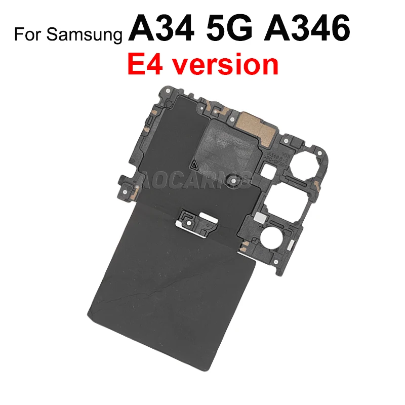Aocarmo 삼성 갤럭시 A34 5G A73 A53 A54 A33 A346 마더 보드 커버 플레이트 NFC 플렉스 수리 교체 부품 포함