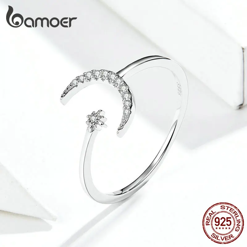 Silver Ring 925 Sterling Silver Simple Minimalist Open Adjustable Finger Rings Women Fashion Band Female Bijoux SCR555