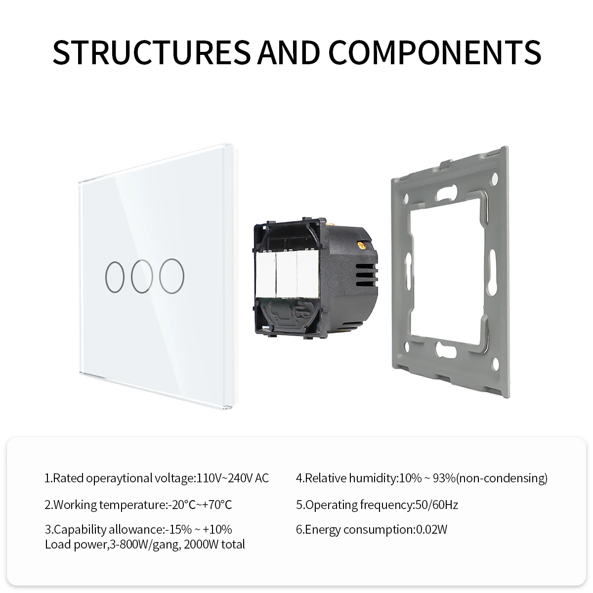 Sb71aa6d0e15a40cb874a6f764967c1db4 DAJIMEI 1/2/3 Gang 3 Way Stair Switch 3 Pcs EU Russia Multi-control Light Touch Switches Crystal Glass Panel Home Improvement