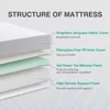 Green Tea Memory Foam Queen Mattress in a Box, Certified Fiberglass Free Mattress, Cooling Gel Double Mattres 10inch 3