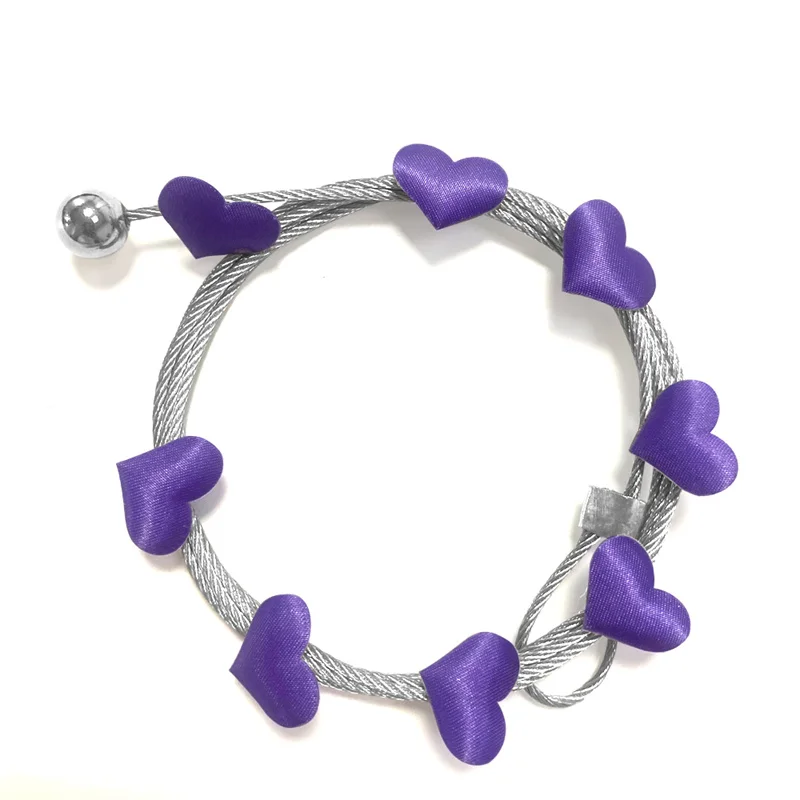 1.5M Magnetic Photo Rope Cable Wire 8 Pcs Heart Magnet Postcard Hanging String Wedding Wall Photo Display Holder Decorations photo frame