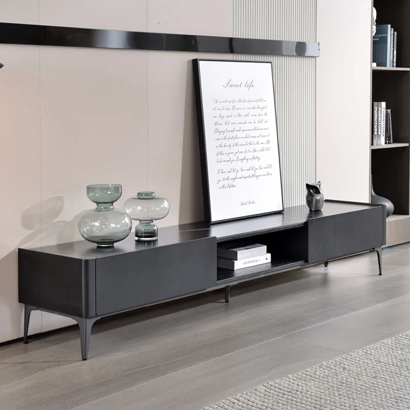 

Luxury Black Shelve Tv Stand Design Drawer Support Vertical Large Modern Tv Table Living Room Floor Muebles Hogar Furniture