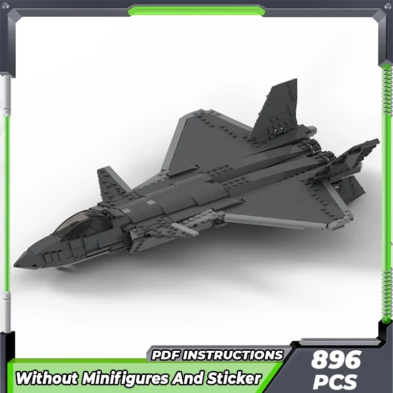 

Moc Building Bricks Military Airplane Model Chengdu J-20 Fighter Technology Modular Blocks Gift Christmas Toys DIY Sets Assembly