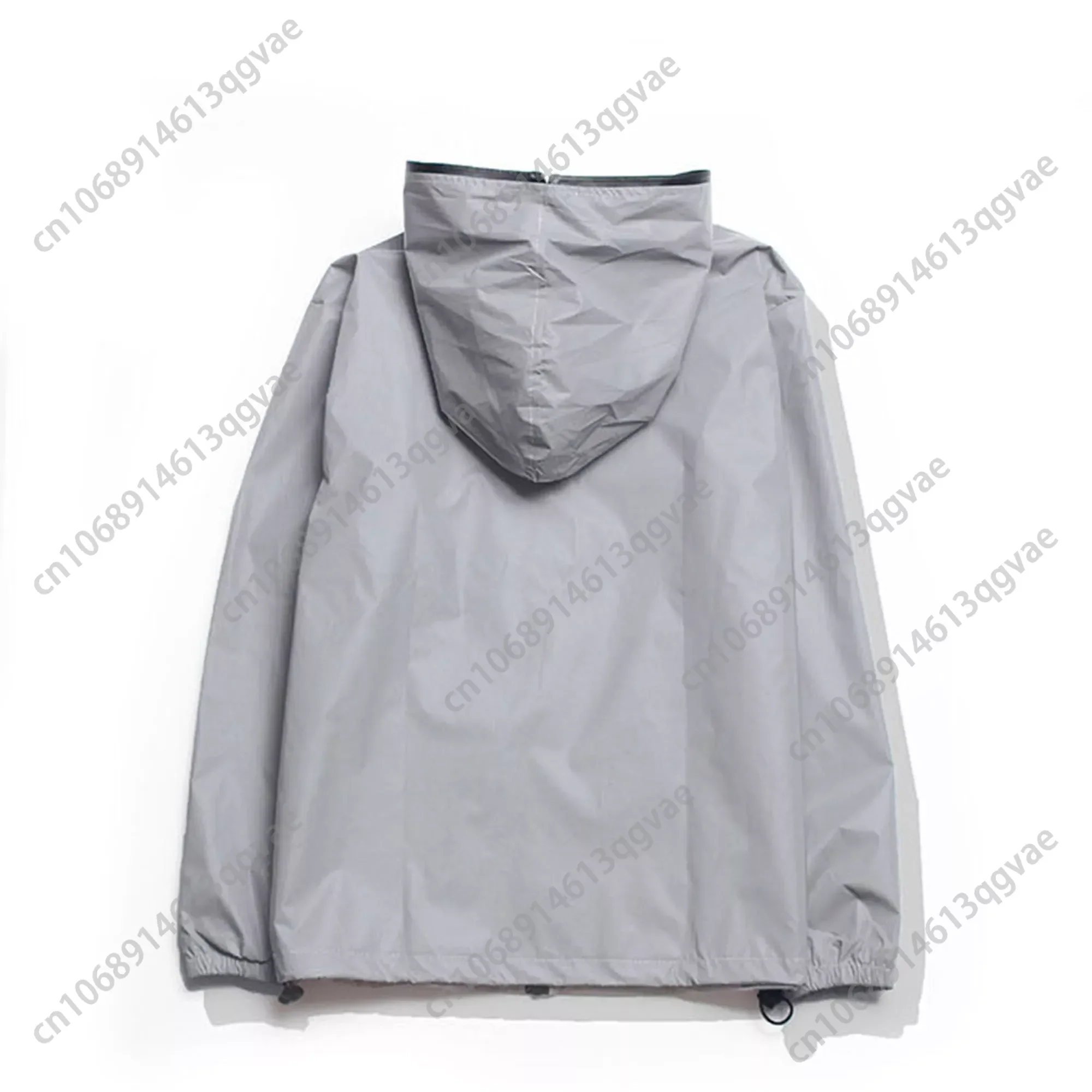 Custom Reflective Jacket Mens Womens Coat Hooded Windbreaker Runing Pocket Jackets Cycling Hiking Zipper Customized Hoodie