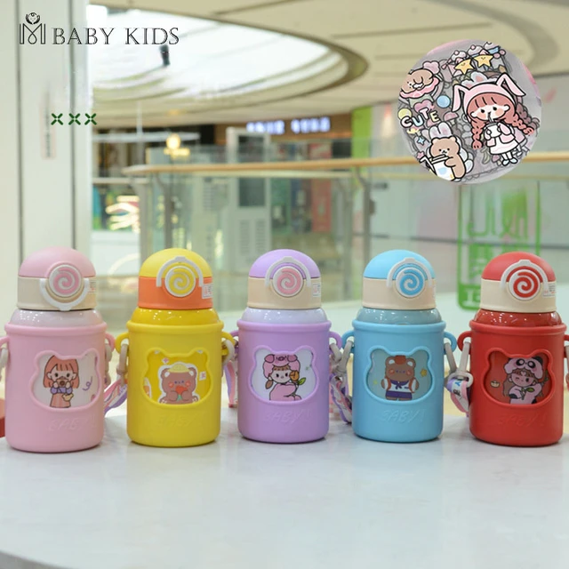 380ml Cartoon Puppy Stainless Steel Vacuum Flask With Straw Portable Kids  Thermos Mug Travel Thermal Water Bottle Tumbler - AliExpress