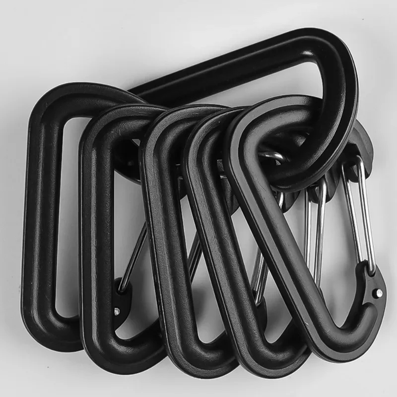 5X Moschettone Alluminio Anello A D Portachiavi Clip Gancio A - Foto 9