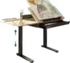 FLEXISPOT Electric Drafting Table Adjustable Height Standing Drawing Desk Extendable Top Craft Workstation w/Tilting Tabletop, 1