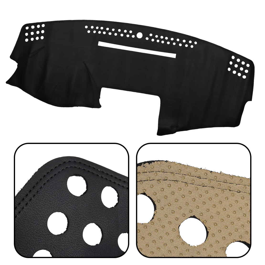 

Car Dashboard Cover Dash Non-Slip Mat Pad Carpet Left Hand Drive Fit For Toyota Camry 2007 2008 2009 2010 2011 2012 Black