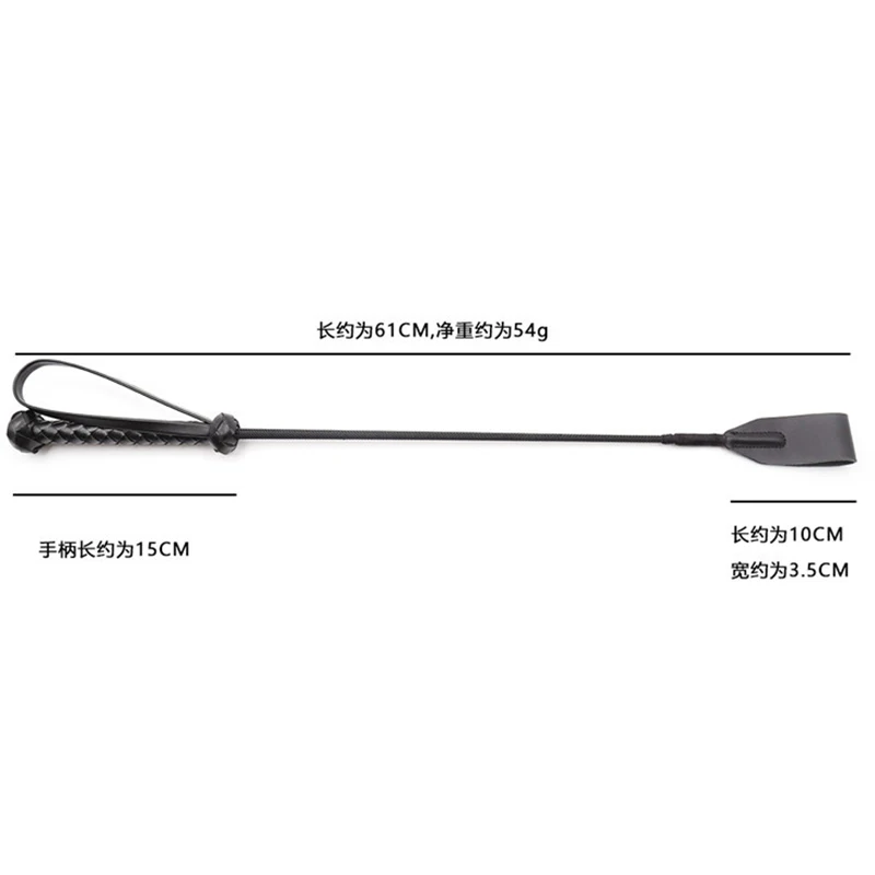 61CM PU Leather Horse Whip Premium Crops Equestrianism Paddles Riding Crop Horse Whips with Wrist Strap 5