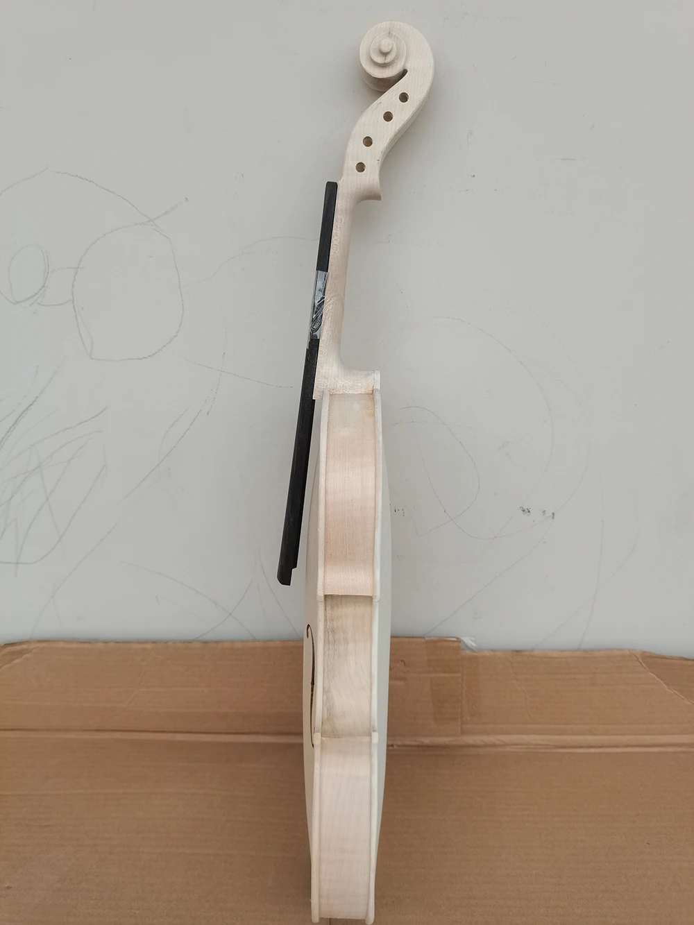 Stradivarius 1715 Complete backplane Maple white embryo unfinished white spruce wood violin 4/4 3/4 solid wood DIY violin