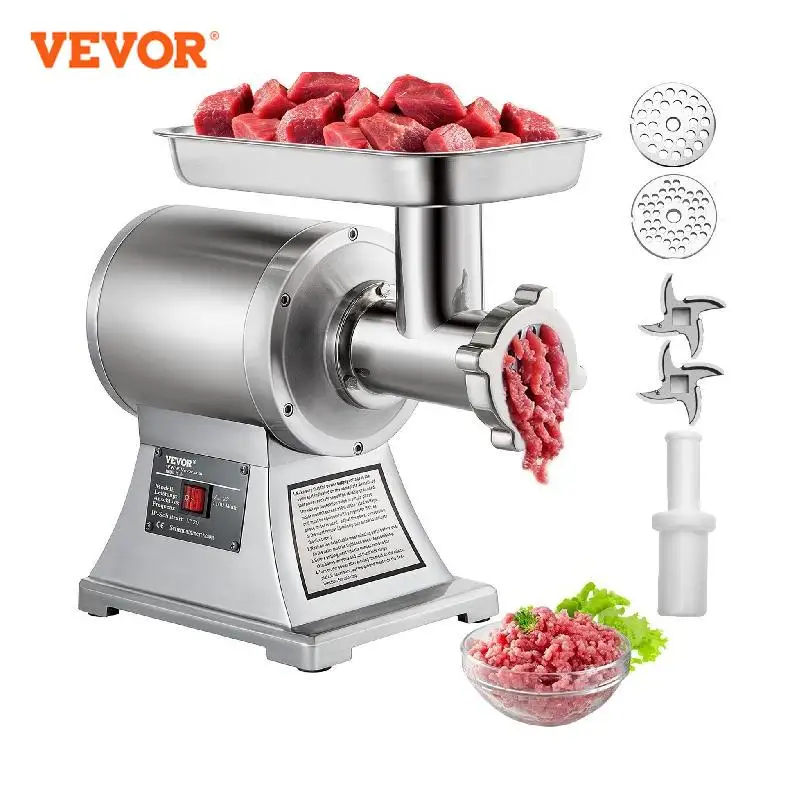 VEVOR Commercial Heavy Duty Electric Meat Mincer 250KG/H Max Powerful Home Portable Sausage
