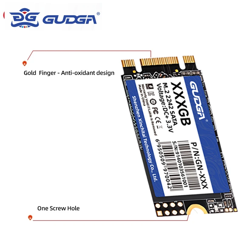 【新品未開封】GUDGA SSD 1TB m.2 2242 SATA GUDGA SSD SATA M2 1TB 512GB 2TB 256GB 128GB Ssd Hard Disk M