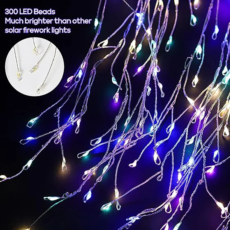 LED String Lights LED Lights String Lights LED Light String USB Silver Wire Firecracker String Copper Garland 8 Function Remote Indoor And Outdoor Decorative Lights