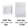 3.2ml 6/12/24/36/48pcs Artists Empty Full Pan Half Pans Paint Palette Art Supplies Watercolor Paint Grid Painting Supplies 6