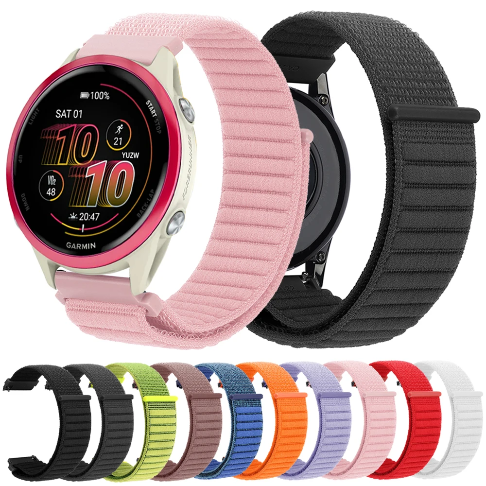 Versatile Nylon Loop Smart Watch Band Strap, 20mm/22mm
