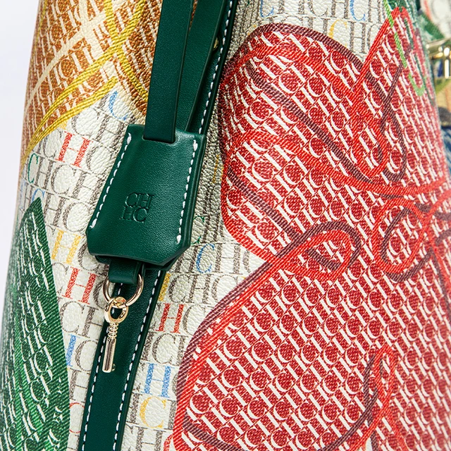 CH Winter 2023 Luxury Brand Fashion Printed Pattern Large Capacity Bucket Bag Women's Banquet Commuter Handbag - Image 3