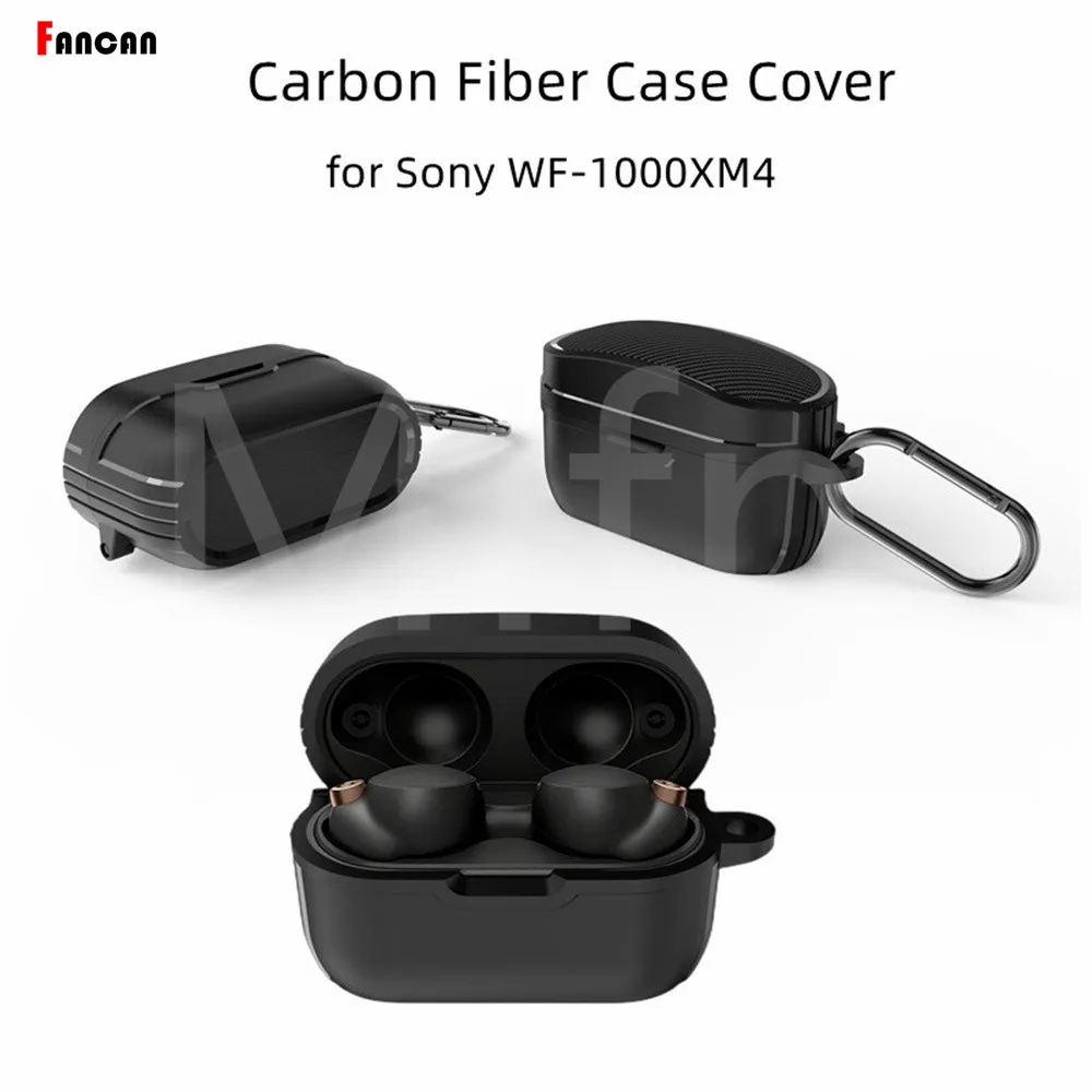 New for Sony WF-1000XM4 Carbon Fiber Case Full-Body Protective
