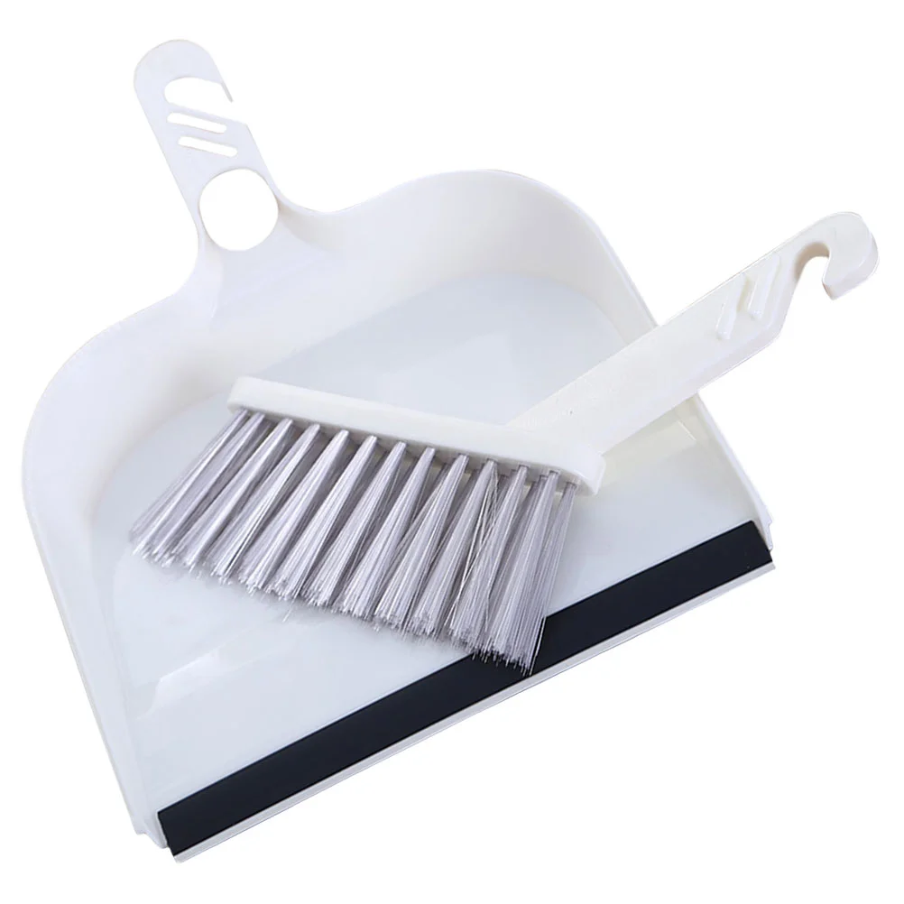 

Mini Desktop Cleaning Sweeper and Dustpan Set (White) Brush Multi-function Whisk Broom Household with Tool