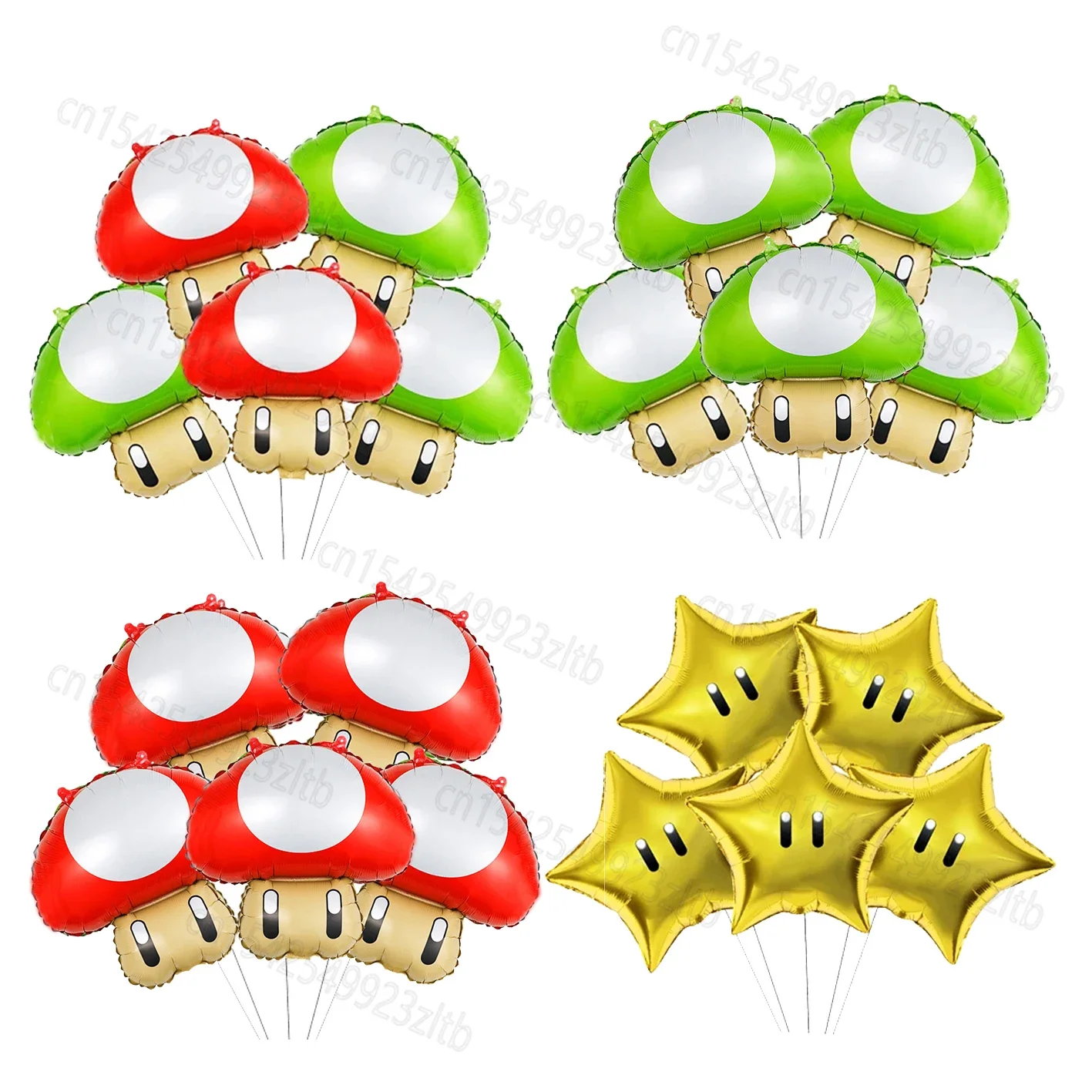 

5 шт., набор аксессуаров «Марио», «Звезда», «грибы»