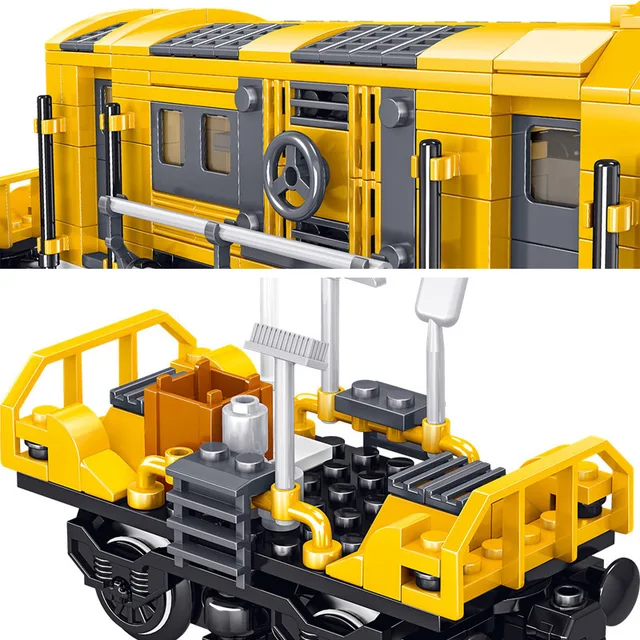 Rail transit series high-speed train steam train  building blocks toy small particle model 5