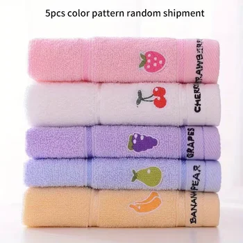 5-Piece Fruit-Themed Cotton Hand Towel Set 1