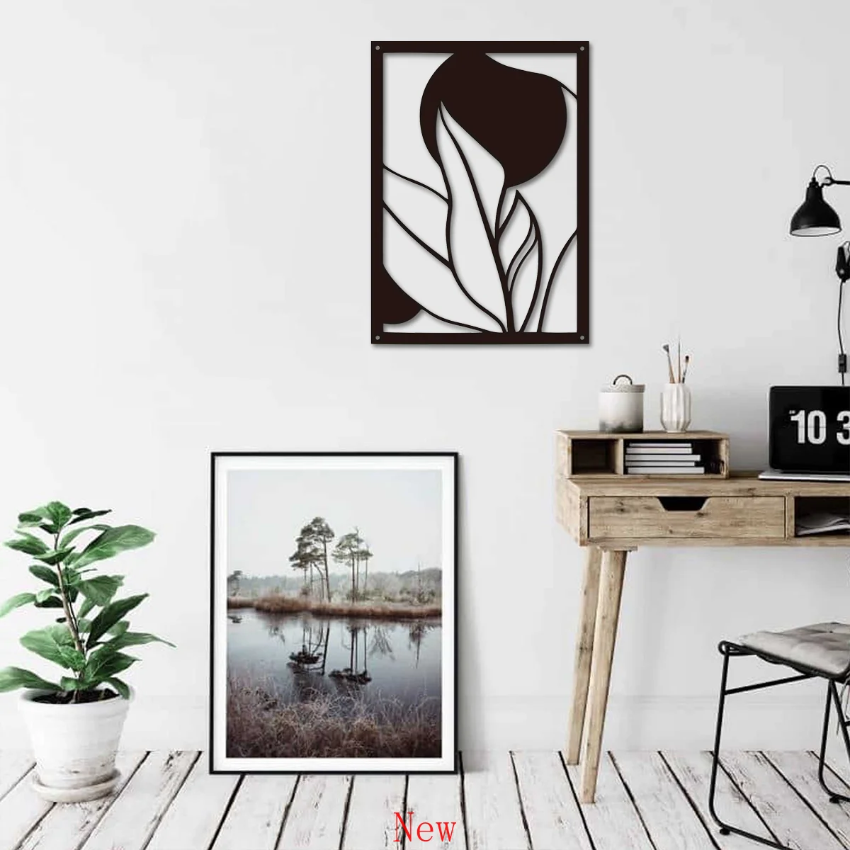 

1pc Mid Century Modern Metal Wall Hanging Decor,Unique Wall Mounted Art, Living Room Decor, Office Dining Room Lobby Wall Decor