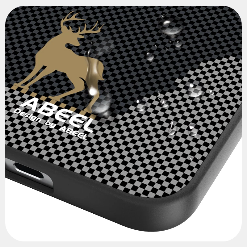 Luxury Magnetic Wireless Charging Phone Case with Deer Wall Texture & Business Design