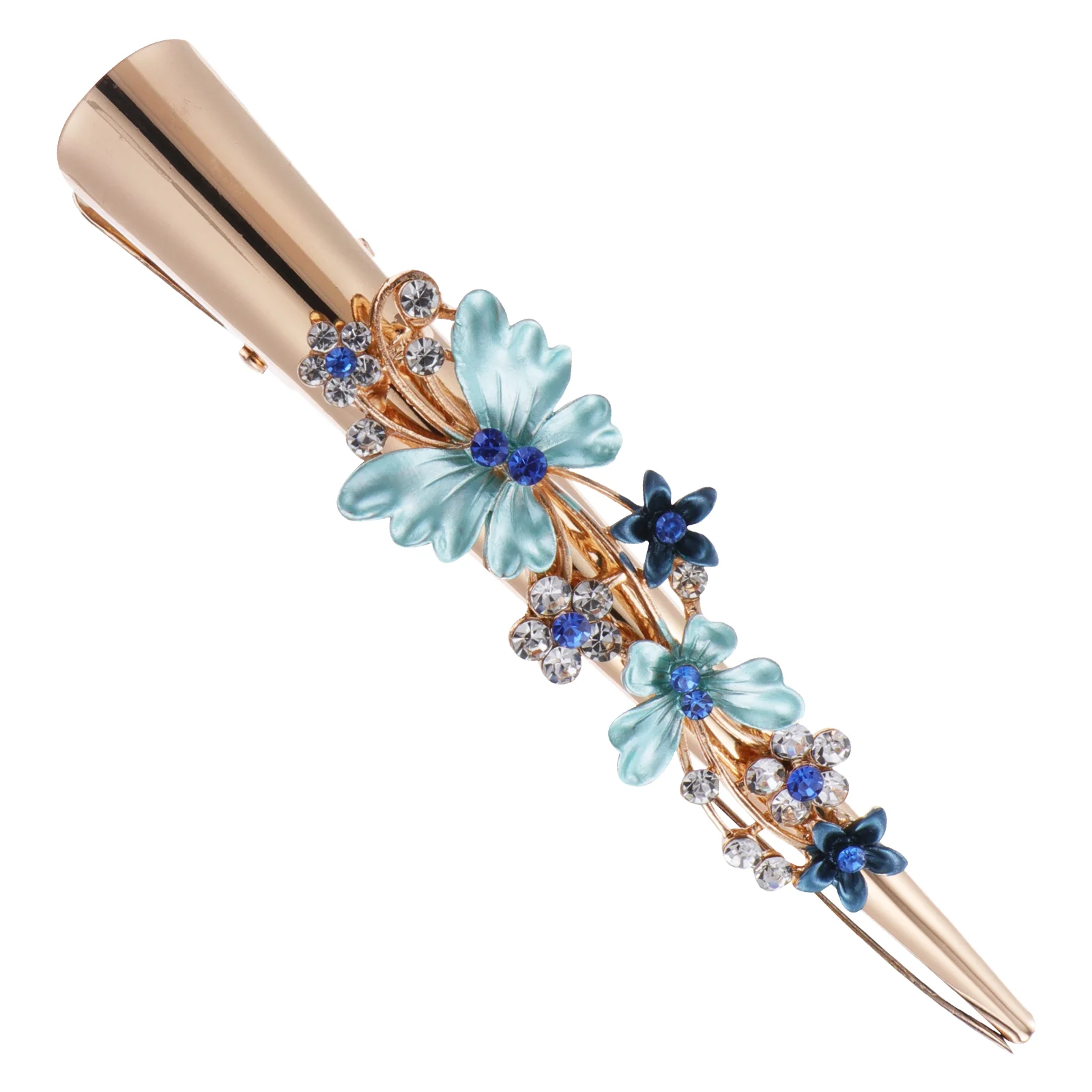 

Large Clip Hairpin Ladies Rhinestone Flower Banana Alligator Clips Lady