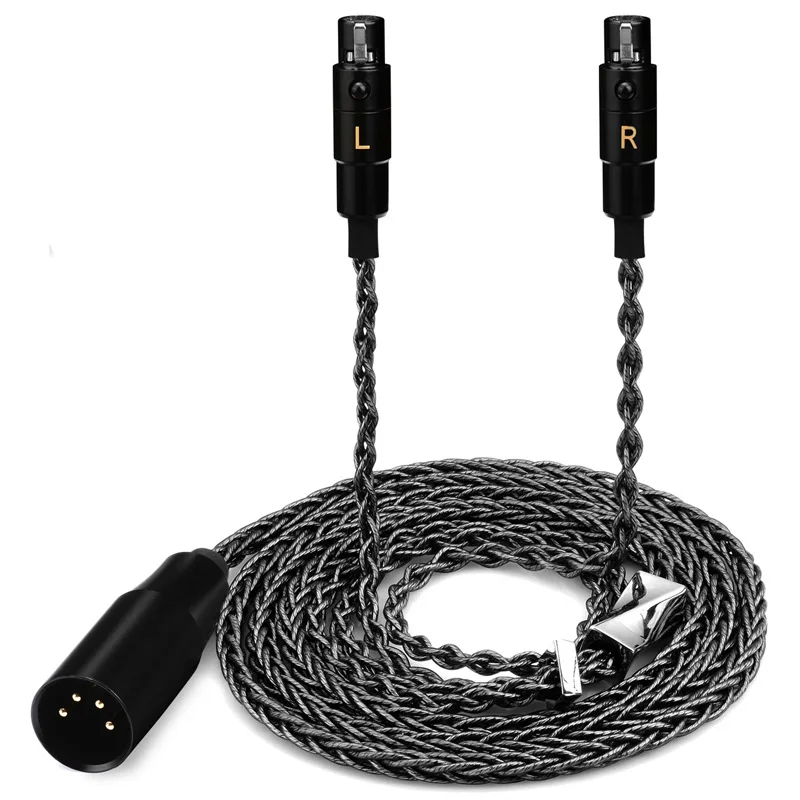4.4MM Balanced Silver Plated Earphone Headphone Upgrade Cable for Audeze lcd2 LCD3 LCD4 LCD-x