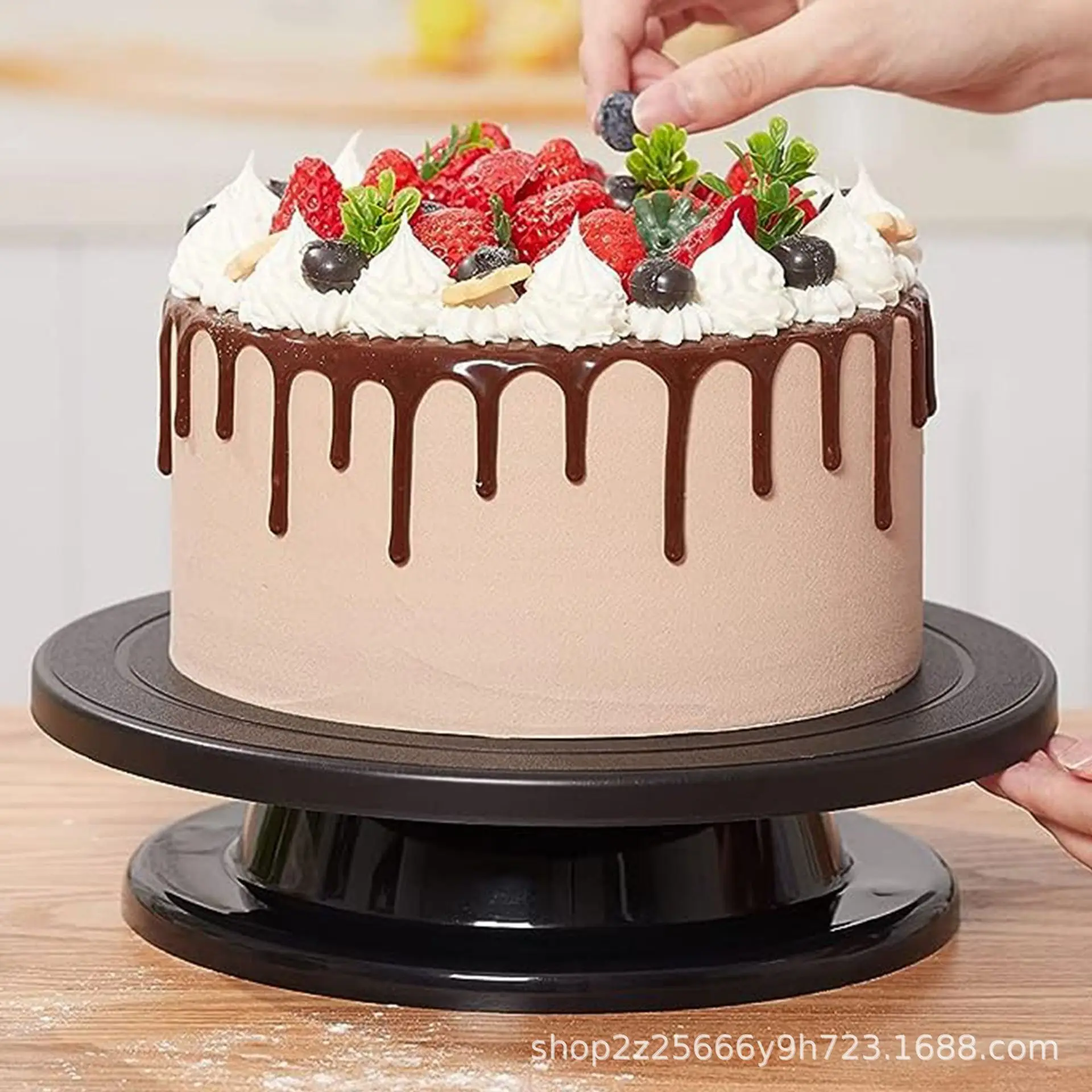 Plastic 28cm Cake Turntable Rotating Cake Dough Pastry Decorating Cream Stand Rotary Table DIY Pan Baking Accessories cake stand cake turntable baking supplies cake tools