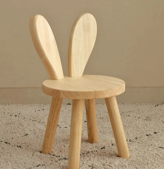 Foot Stool Solid Wood Stool Household Children Backrest Small Chair Wooden Bench Square Stool Coffee Table