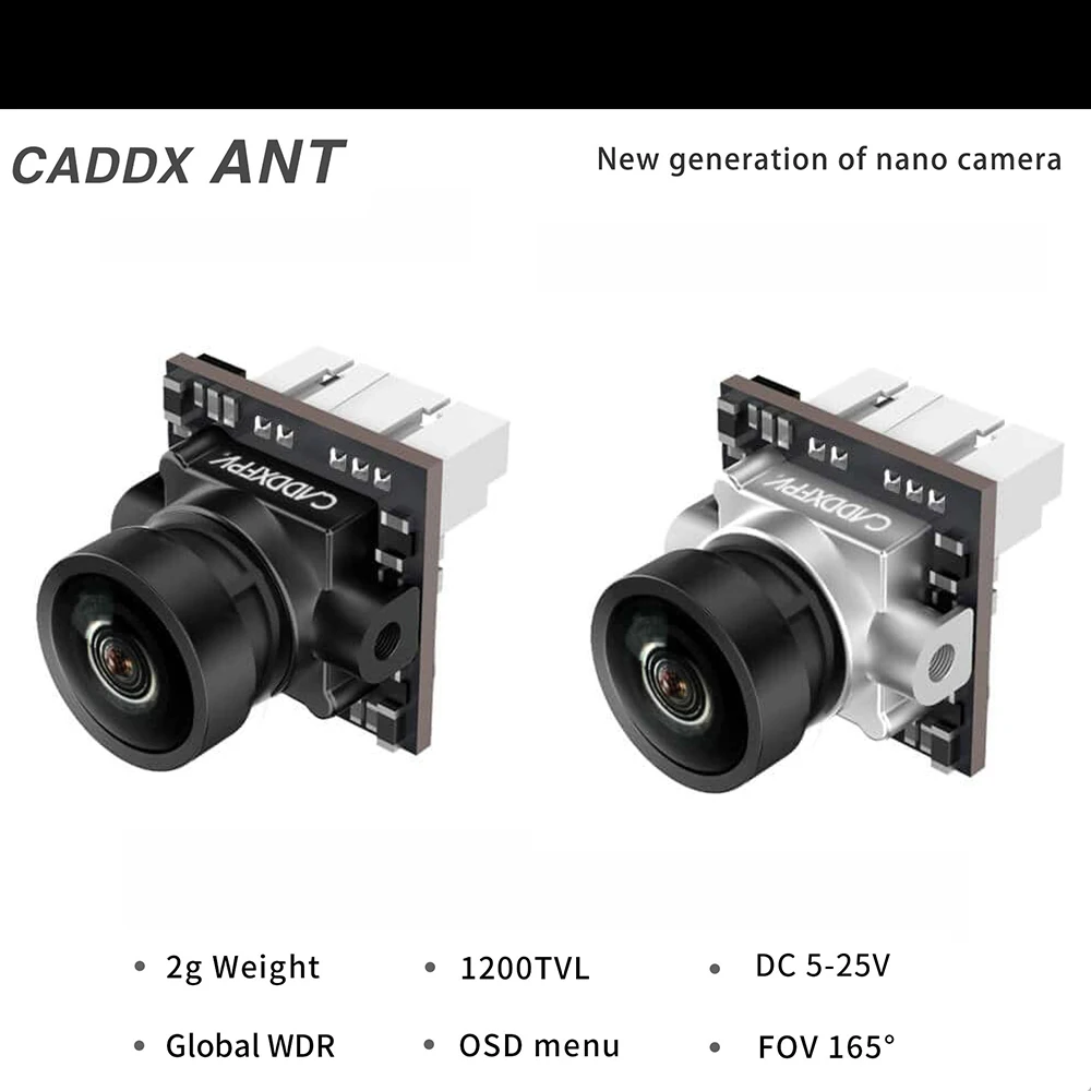 Rc Car Camera Caddx Ant 1200TVL Global WDR With OSD 2g Ultra Light