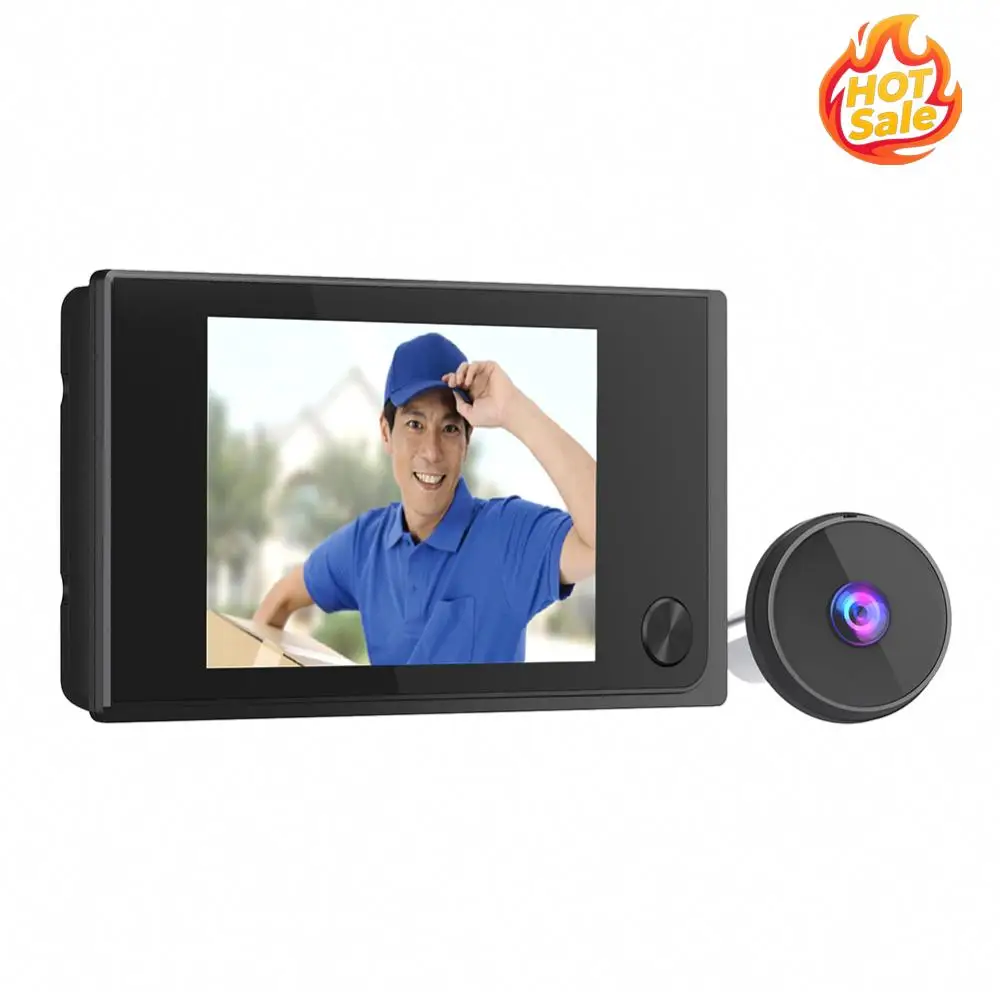 3.5인치 도어 비디오 카메라 120 ° 광시야각 1MP 무선 비디오 초인종 틈구멍 뷰어 실외 모니터 스마트 홈