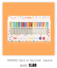 JIANWU 5 Teile/satz Morandi Macaron Farbe Doppelseitige Textmarker Set Reibungsloses Schreiben Kreative DIY Student Lieferungen Schreibwaren – Detail 8