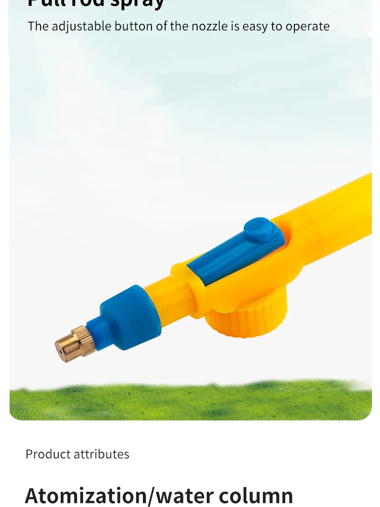 Description Picture 3 of itemRandomly Select One in Blue and Red Manual High Pressure Air Pump Manual Sprayer Adjustable Drink Bottle Spray Head Nozzle Garde