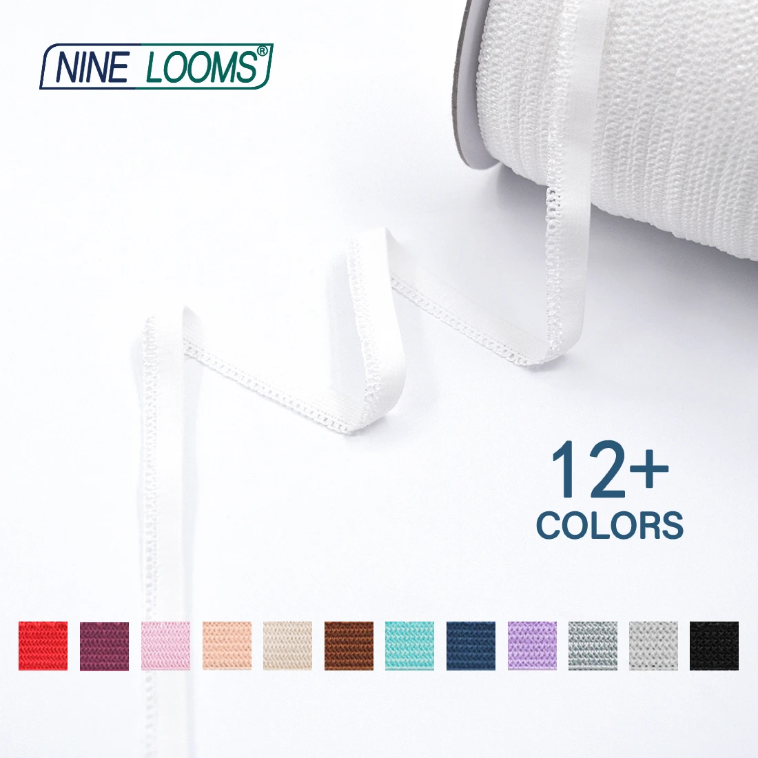 NINE LOOMS Picot-Loop-Spitzenbesatz, Gummibänder, 3/8 Zoll, 10 mm, dekoratives Rüschen-Spandex-Gurtband, Dessous-Unterwäsche, Nähen, Basteln, 5, 10 Yard – Detail 12