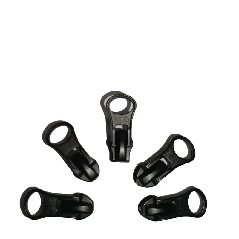 20/ 50/100Pcs 3# Black Nylon Waterproof Zipper Pull Head Clothing Pocket Accessories Reverse Pull Head
