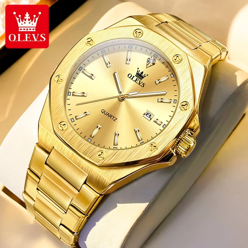Orologio da polso da uomo impermeabile, classico, in acciaio