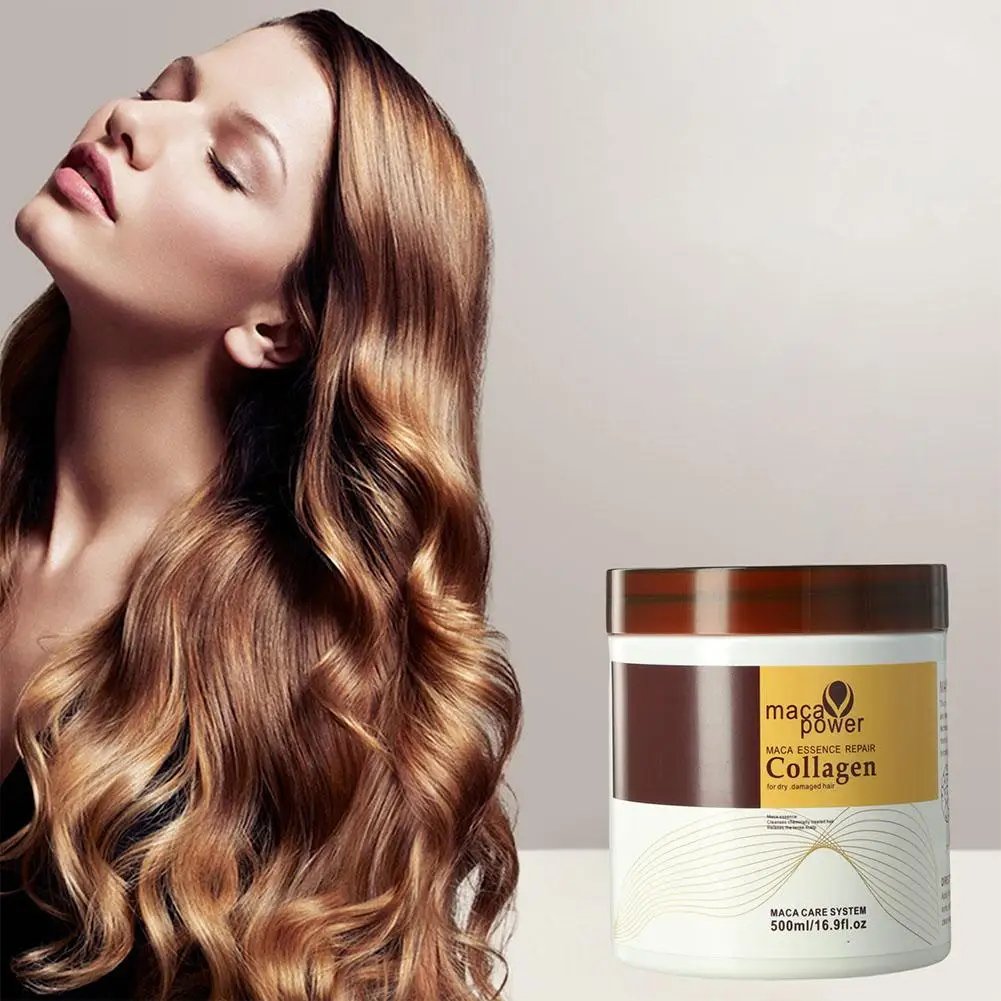 

Collagen Hair Mask Moisturing Nourishing Hair Anti Frizzy Repair Damage Dry Hair Keratin Treatment Soft Smooth Hair Care Product
