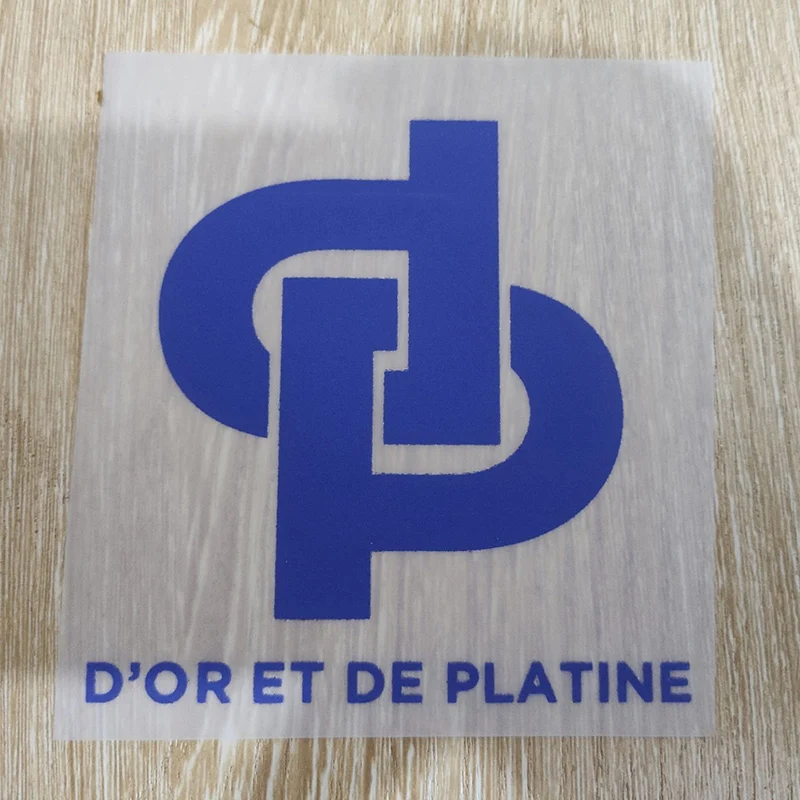 Patch  D'OR ET DE PLATINE  Bleu Flocage maillot Football